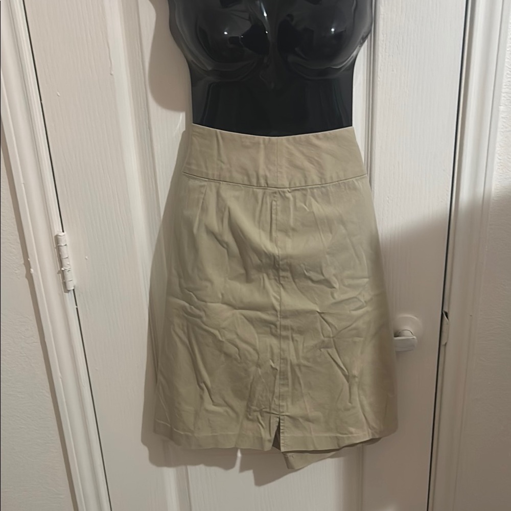 Banana Republic Tan Pencil Skirt with Slit for Work